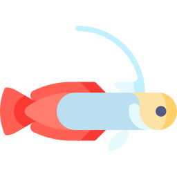 gobio pez fuego rojo icono