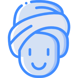 toalla de cabeza icono