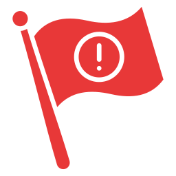 Warning flag icon