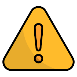 Warning sign icon