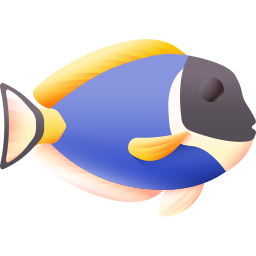 poisson tang bleu poudre Icône