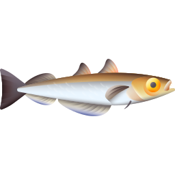 poisson merlan bleu Icône