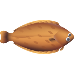 Dover sole fish icon