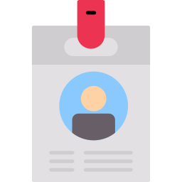 tarjeta de identificación icono