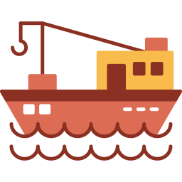 bateau de pêche Icône