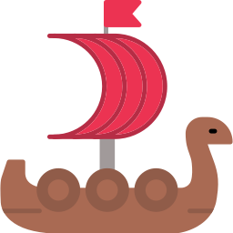 Viking ship icon