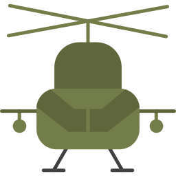 helicóptero militar icono