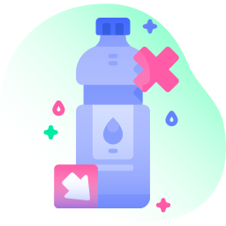 bottiglia d'acqua icona