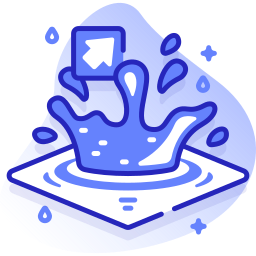 물 튀김 icon