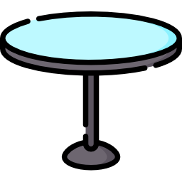 mesa redonda Ícone