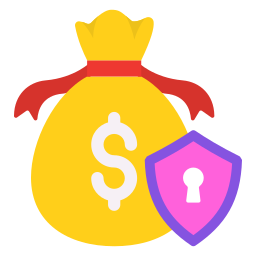bezpieczeństwo pieniędzy ikona