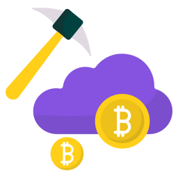 Bitcoin mining icon