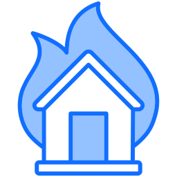 Дом в огне иконка