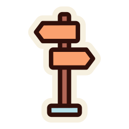 Directional sign icon