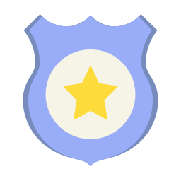 plaque de policier Icône