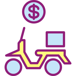 Delivery bike icon