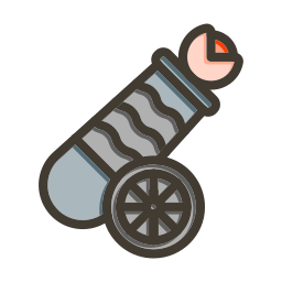 bala de cañón humana icono