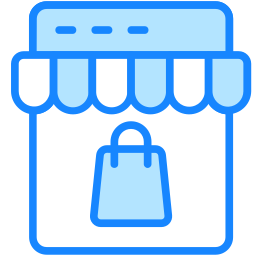 tienda de compras en línea icono