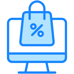 Online shopping discount icon