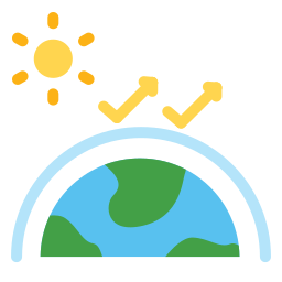 Greenhouse effect icon