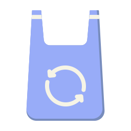 saco plástico reciclado Ícone