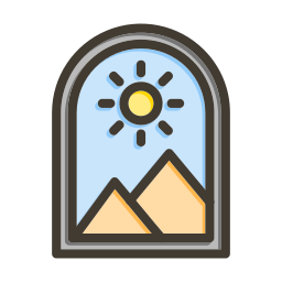 blick auf die berge icon