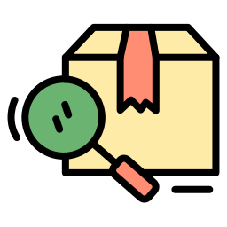 paquete de búsqueda icono