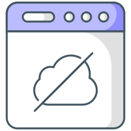 nube bloqueada icono