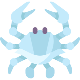 blaue krabbe icon