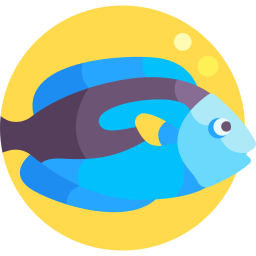 pez espiga azul icono