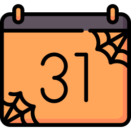 kalendarz halloween ikona