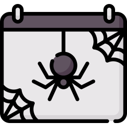 calendario de halloween icono