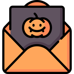 correo de halloween icono