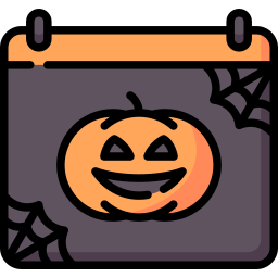 calendario de halloween icono