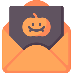 correo de halloween icono