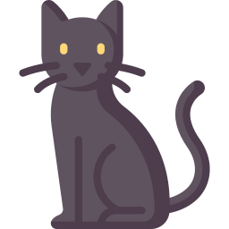 Черная кошка иконка