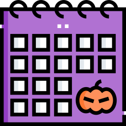 calendario di halloween icona