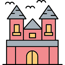 Haunted house icon