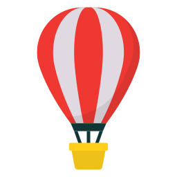 Hot air balloon icon