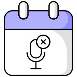 microfoon schuine streep icoon