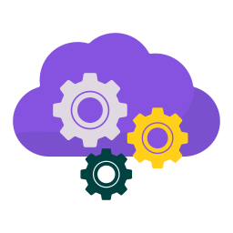 Cloud processing icon