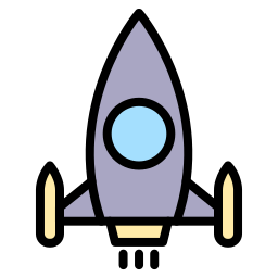 fusée spatiale Icône