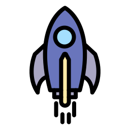 Space rocket icon