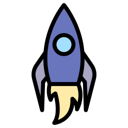 Space rocket icon