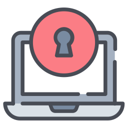 Laptop security icon