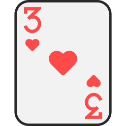 Three of hearts icon