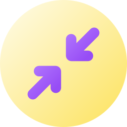 最小化する icon