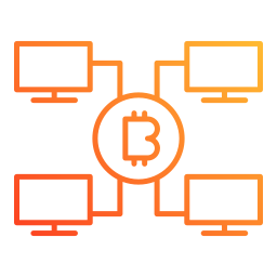 réseau bitcoin Icône