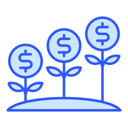 Money growth icon