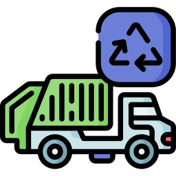 camion de recyclage Icône
